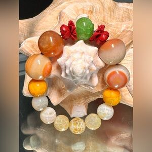 JUPITER NATURAL STONES  Bracelet size 7”